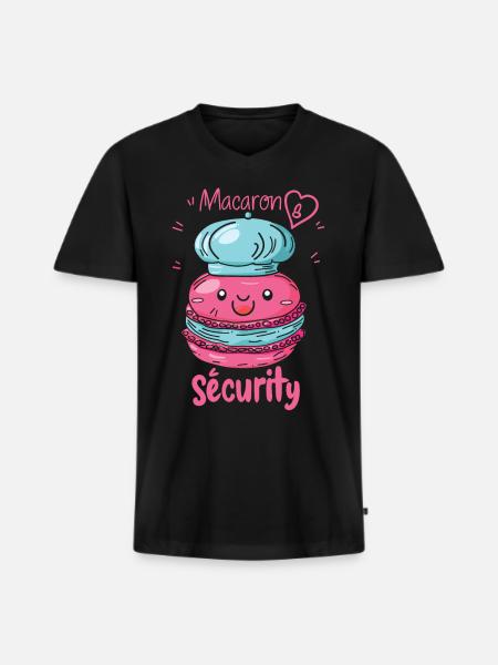 Macaron lovers Macaron Baker - Men's Premium Organic T-shirt with V-neck - black