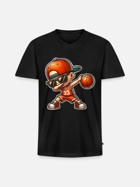 Basketball Basketball Players - Men's Premium Organic T-shirt with V-neck - black