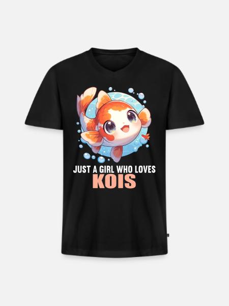 Koi Koi Carp - Men's Premium Organic T-shirt with V-neck - black