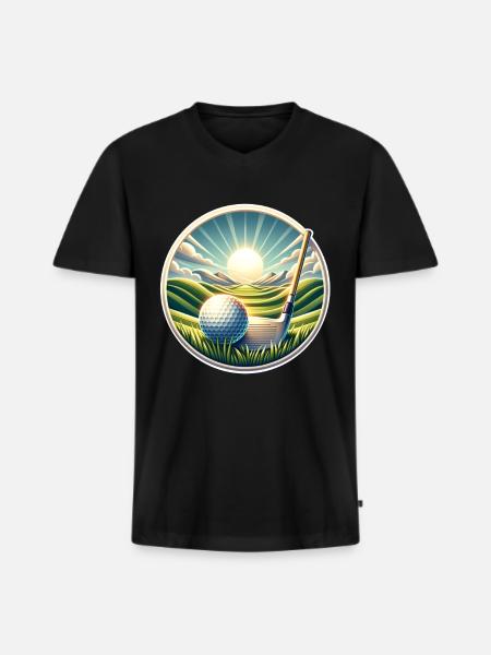 Gulf - Men's Premium Organic T-shirt with V-neck - black