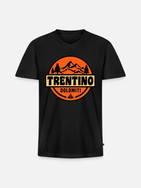 Trentino - Men's Premium Organic T-shirt with V-neck - black