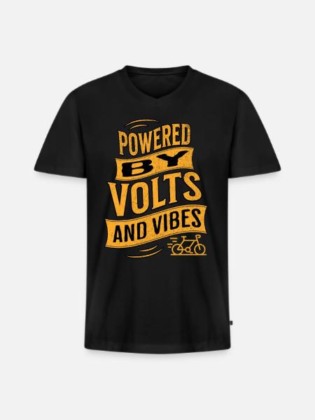 E-Bike E-Biker - T-shirt encolure en V Premium bio Homme - noir