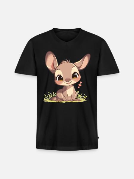 Kangaroos Kangaroo - Men's Premium Organic T-shirt with V-neck - black