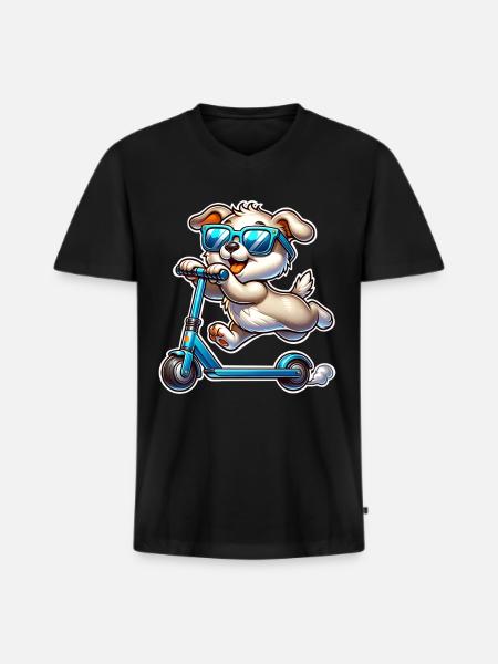 Tretroller E-Scooter E-Roller - Männer Premium Bio T-Shirt mit V-Ausschnitt - Schwarz
