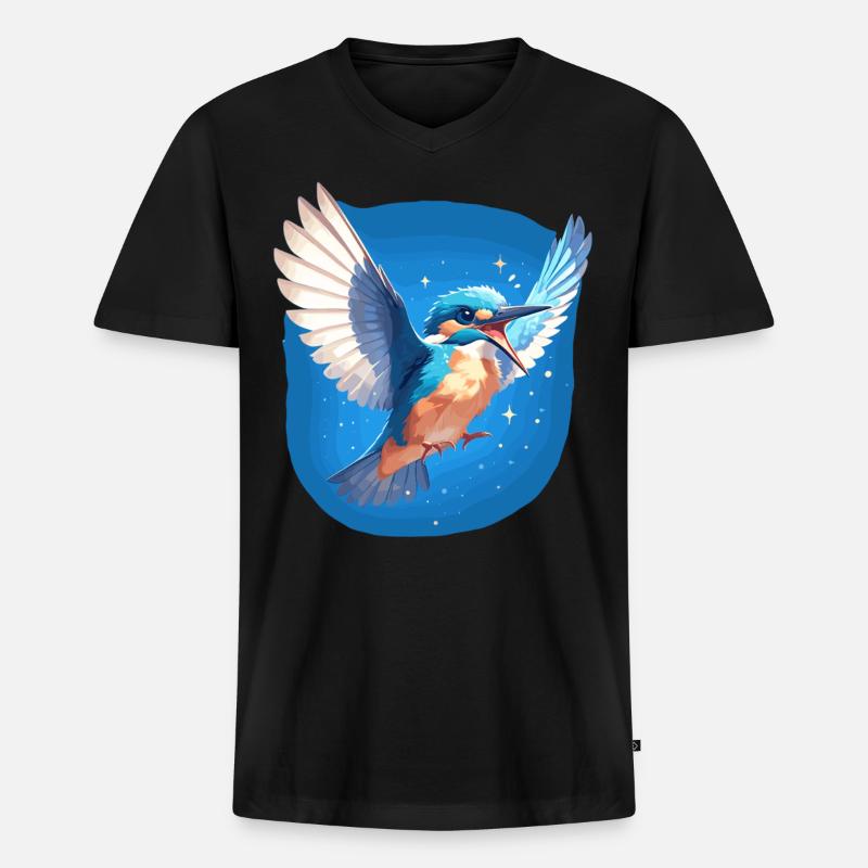 Eisvögel Eisvogel - Männer Premium Bio T-Shirt mit V-Ausschnitt - Schwarz