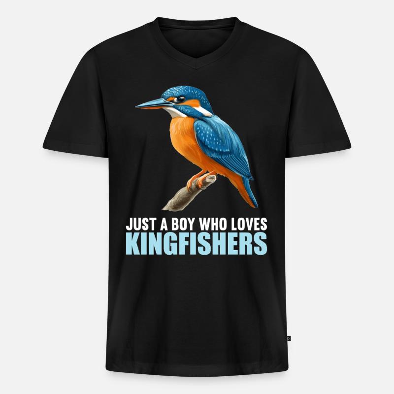 Eisvögel Eisvogel - Männer Premium Bio T-Shirt mit V-Ausschnitt - Schwarz