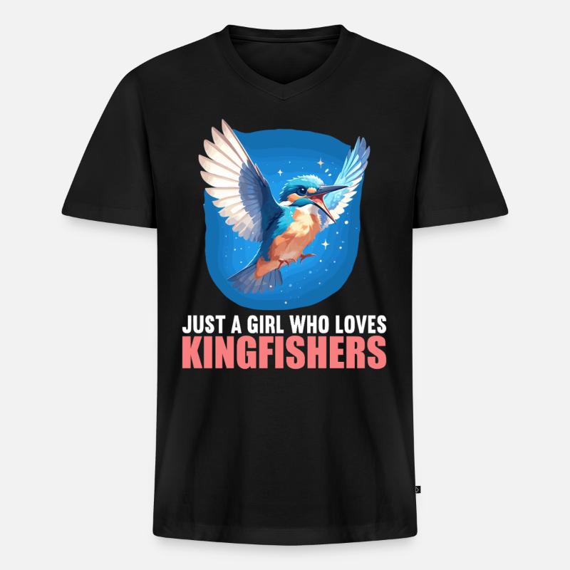 Eisvögel Eisvogel - Männer Premium Bio T-Shirt mit V-Ausschnitt - Schwarz