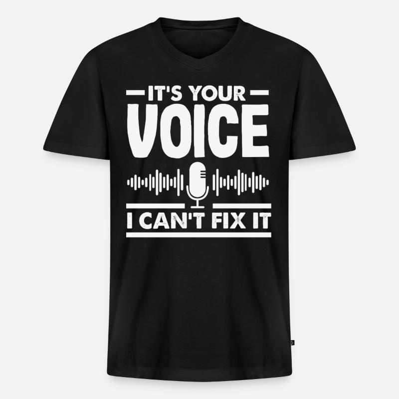 Lustiger Audiovisueller Techniker AV Tec - Männer Premium Bio T-Shirt mit V-Ausschnitt - Schwarz
