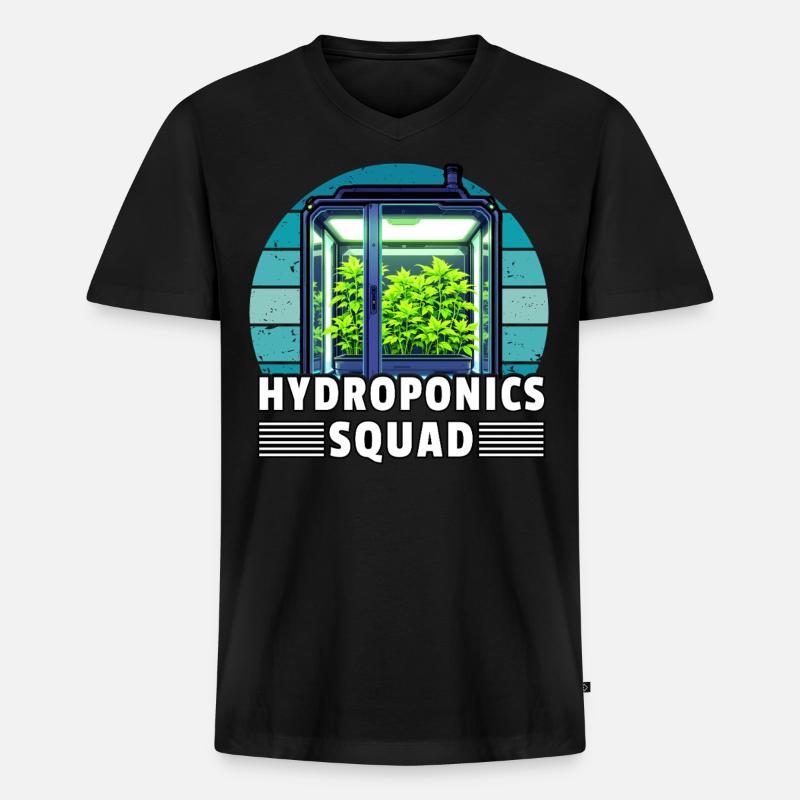 Hydroponik-Kader - Männer Premium Bio T-Shirt mit V-Ausschnitt - Schwarz