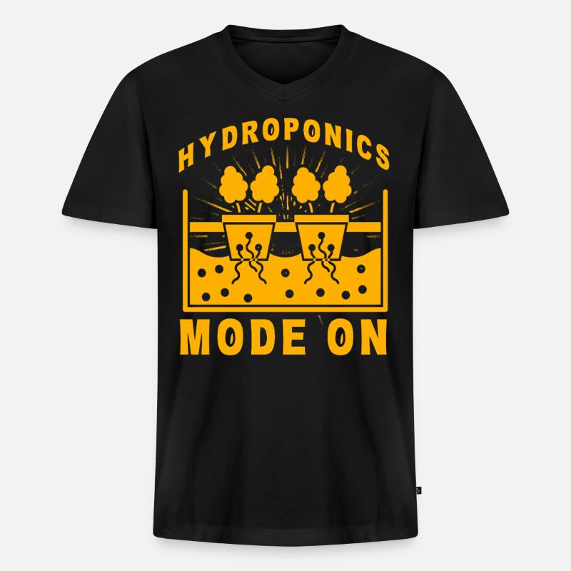 Hydroponik-Modus Ein - Männer Premium Bio T-Shirt mit V-Ausschnitt - Schwarz