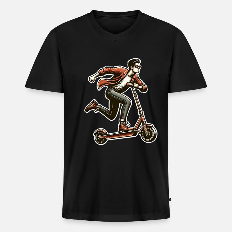 Kick Scooters E-Scooters E-Scooters - Men's Premium Organic T-shirt with V-neck - black