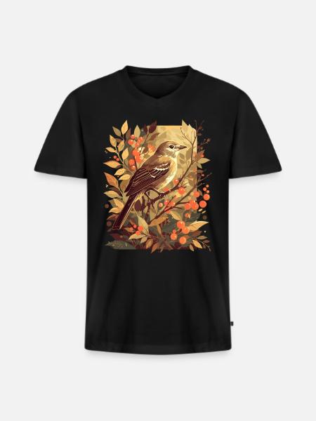 Nightingales Nightingale - Men's Premium Organic T-shirt with V-neck - black