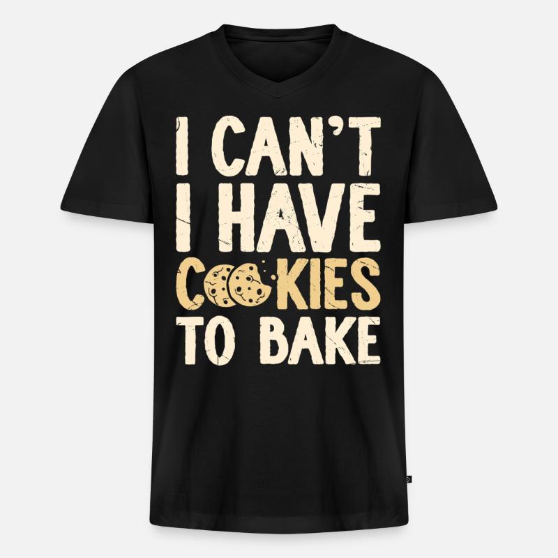 Baking Baker Bakery - Men's Premium Organic T-shirt with V-neck - black