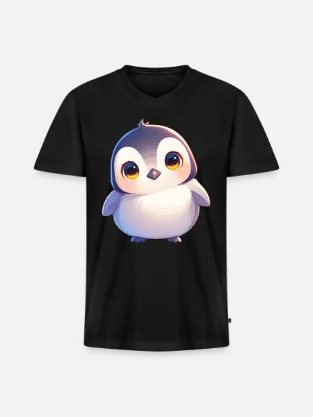 Penguins Penguin - Men's Premium Organic T-shirt with V-neck - black