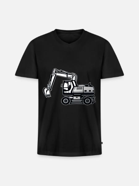 Bagger - Männer Premium Bio T-Shirt mit V-Ausschnitt - Schwarz