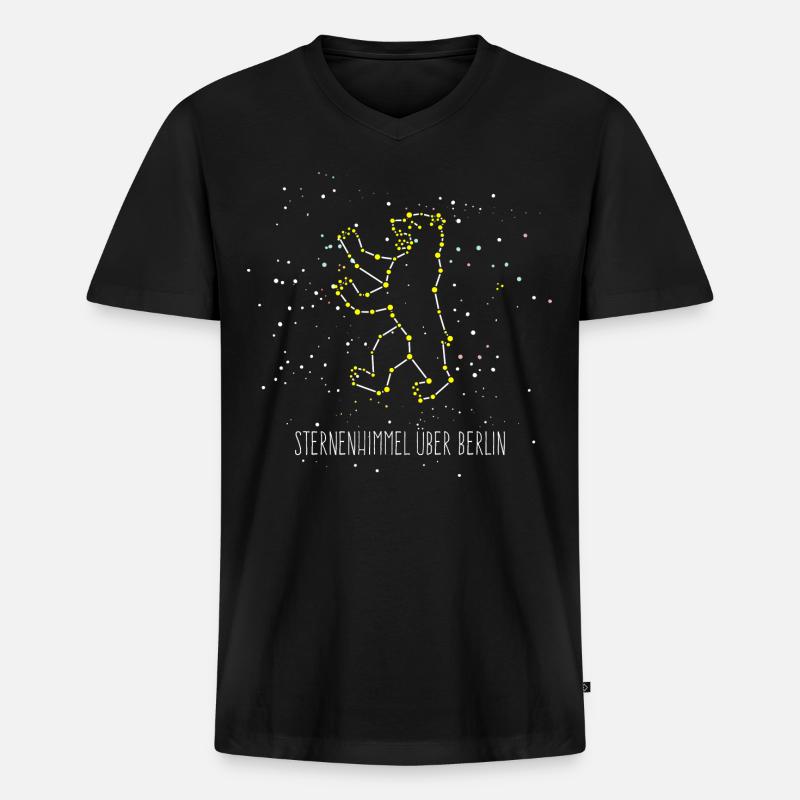 Berlin Berlin 2 - Männer Premium Bio T-Shirt mit V-Ausschnitt - Schwarz