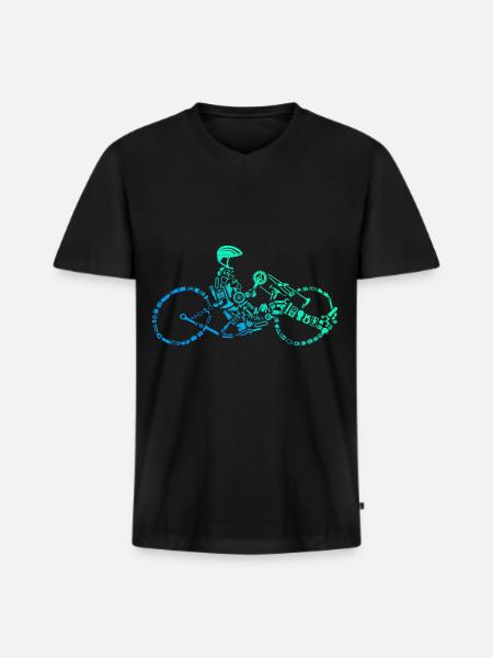 Handbike - Men's Premium Organic T-shirt with V-neck - black