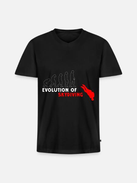 Fallschirm Adrenalin Freier Fall Paragliding - Männer Premium Bio T-Shirt mit V-Ausschnitt - Schwarz