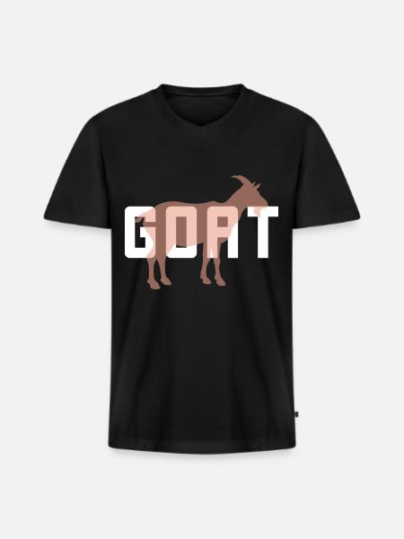 Goat - Men's Premium Organic T-shirt with V-neck - black