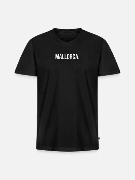 Mallorca - Männer Premium Bio T-Shirt mit V-Ausschnitt - Schwarz