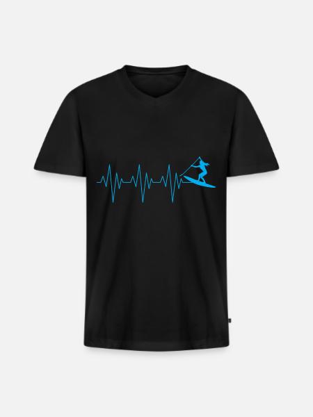 Stand up paddling - Men's Premium Organic T-shirt with V-neck - black