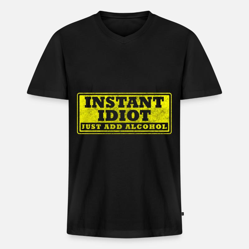 Sarkasmus Humor Witz Sprüche - Männer Premium Bio T-Shirt mit V-Ausschnitt - Schwarz