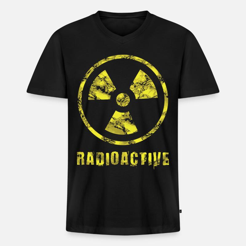 Radioactive physicist - Men's Premium Organic T-shirt with V-neck - black