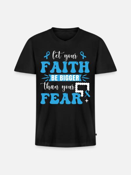 Colon Cancer Warrior - Men's Premium Organic T-shirt with V-neck - black