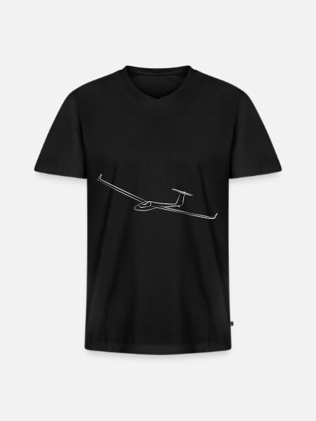 Glider Glider Gliding Glider - Men's Premium Organic T-shirt with V-neck - black