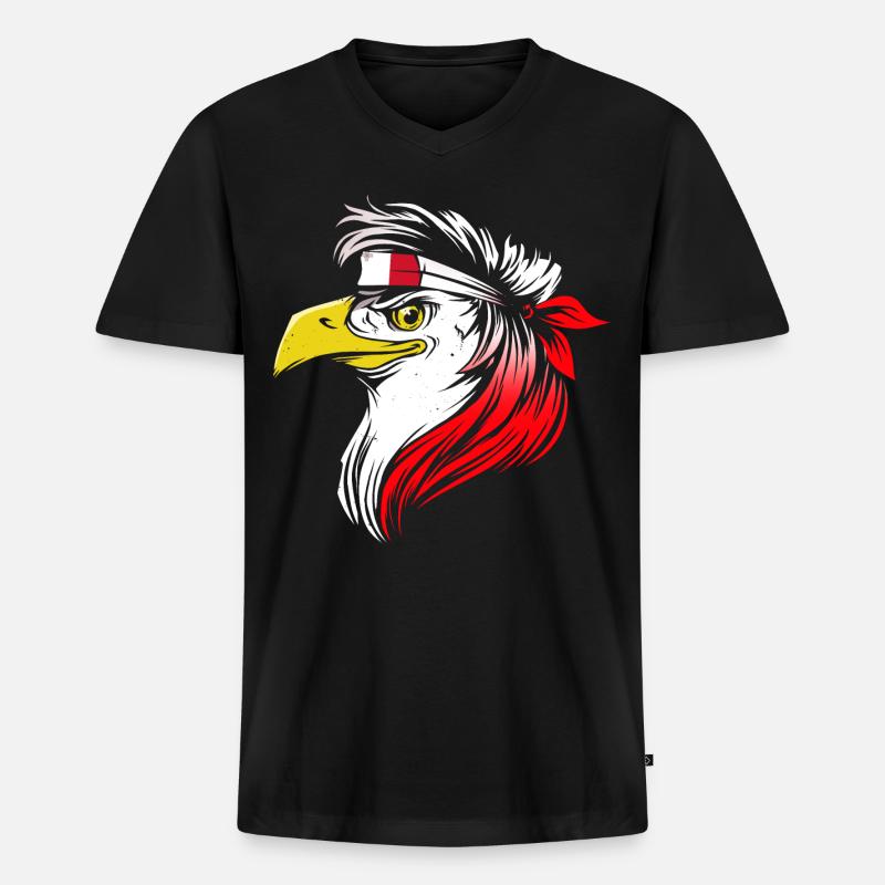 Malta - Männer Premium Bio T-Shirt mit V-Ausschnitt - Schwarz