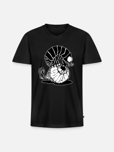 Scary beetle - Men's Premium Organic T-shirt with V-neck - black