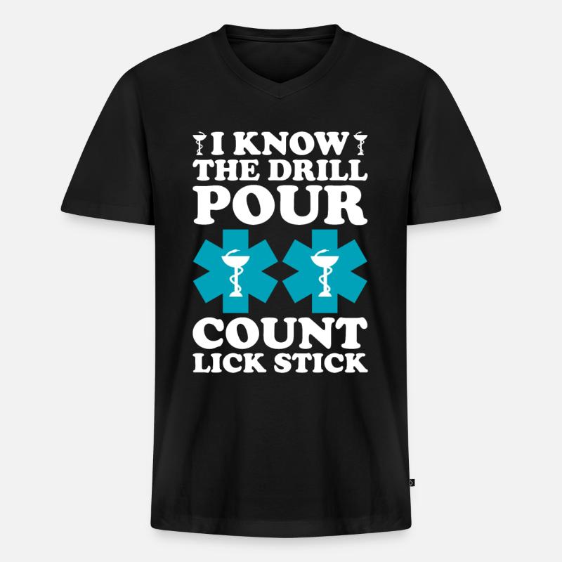 Pharmazeutischer Assistent Pharmazie Techniker - Männer Premium Bio T-Shirt mit V-Ausschnitt - Schwarz