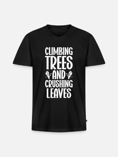 Arborist Baumpfleger Baumkletterer Baumklettern - Männer Premium Bio T-Shirt mit V-Ausschnitt - Schwarz