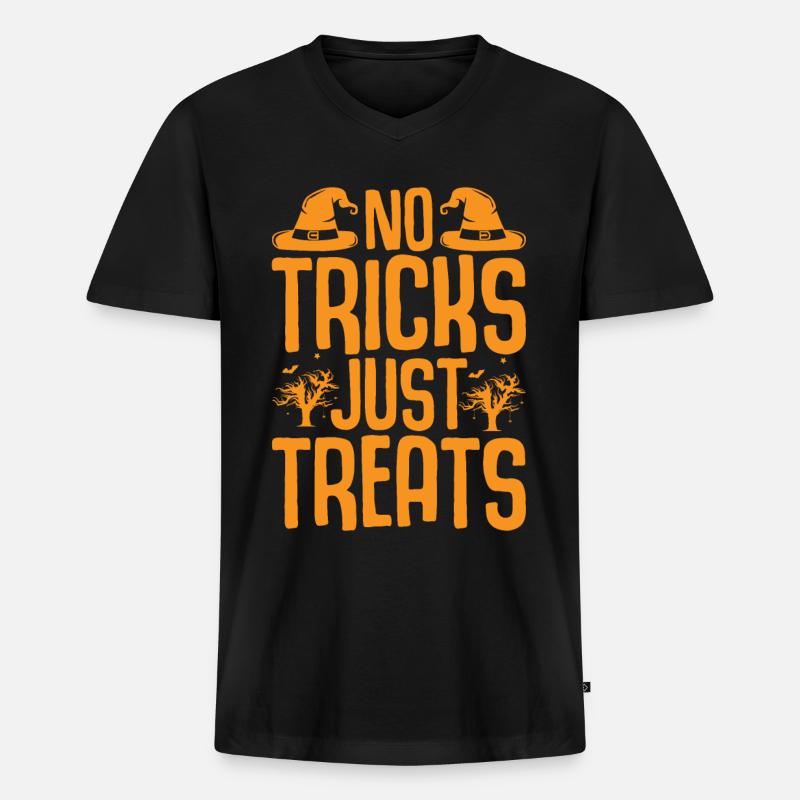 Halloween Kostüm - Männer Premium Bio T-Shirt mit V-Ausschnitt - Schwarz