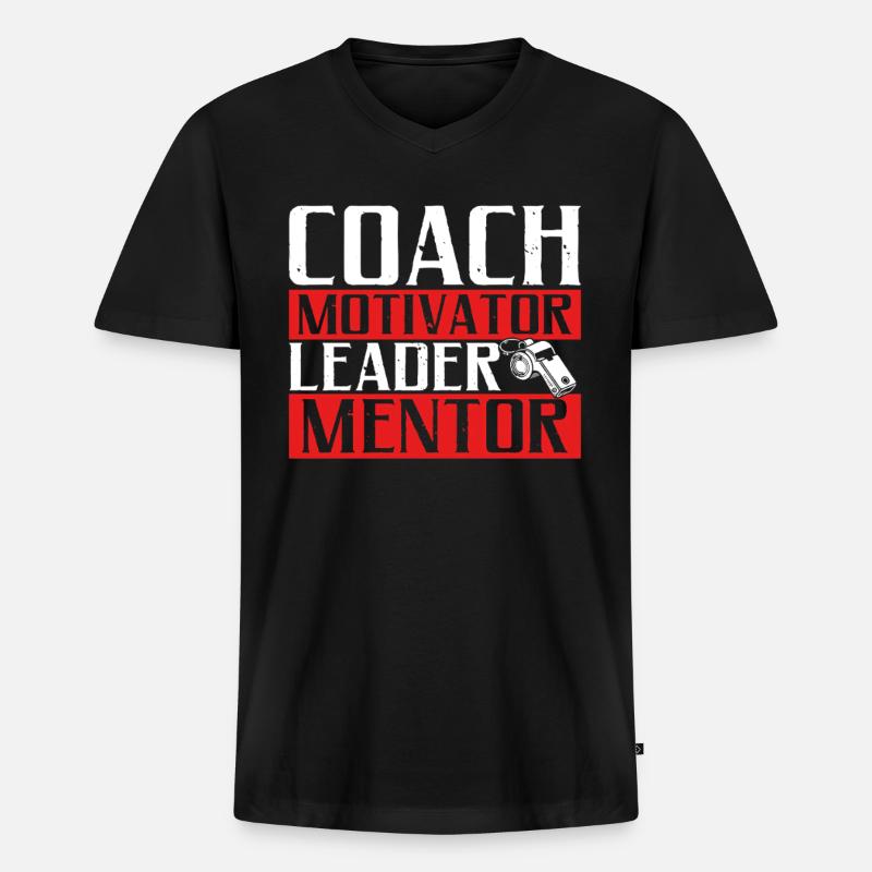 Trainer Geschenke Coach Geschenkidee - Männer Premium Bio T-Shirt mit V-Ausschnitt - Schwarz