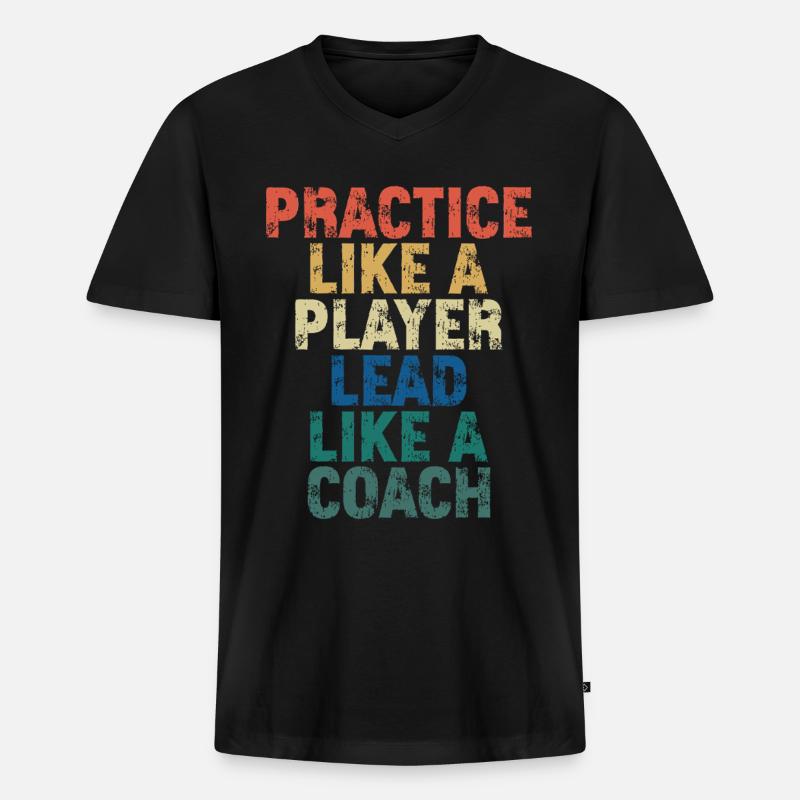 Trainer Geschenke Coach Geschenkidee - Männer Premium Bio T-Shirt mit V-Ausschnitt - Schwarz