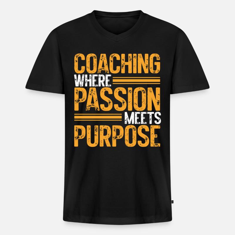 Trainer Geschenke Coach Geschenkidee - Männer Premium Bio T-Shirt mit V-Ausschnitt - Schwarz