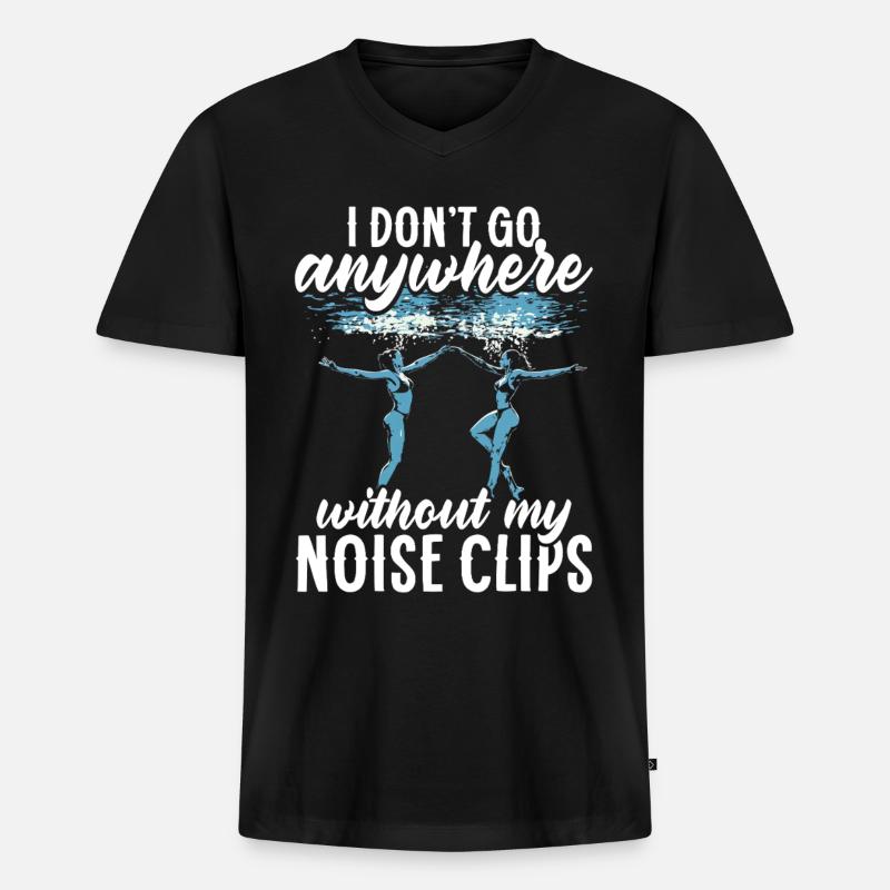 Synchronschwimmen Synchro Schwimmer - Männer Premium Bio T-Shirt mit V-Ausschnitt - Schwarz