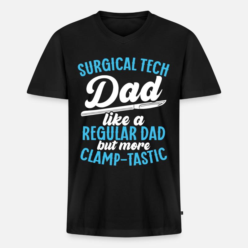 Chirurgischer Techniker Chirurgischer Technologe - Männer Premium Bio T-Shirt mit V-Ausschnitt - Schwarz