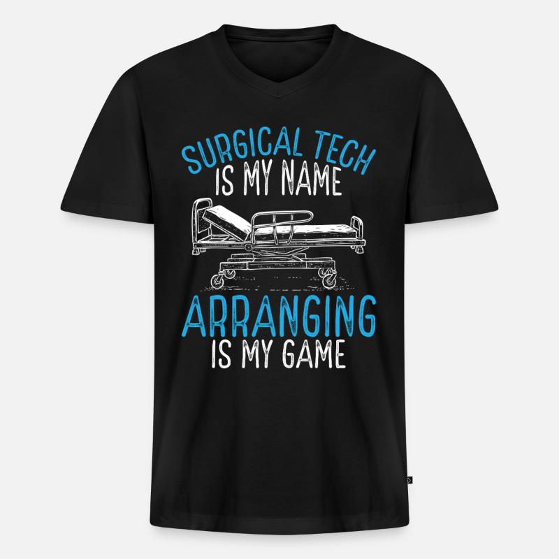 Chirurgischer Techniker Chirurgischer Technologe - Männer Premium Bio T-Shirt mit V-Ausschnitt - Schwarz