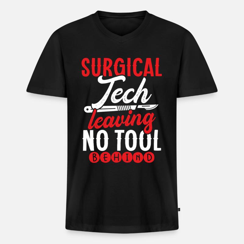 Chirurgischer Techniker Chirurgischer Technologe - Männer Premium Bio T-Shirt mit V-Ausschnitt - Schwarz