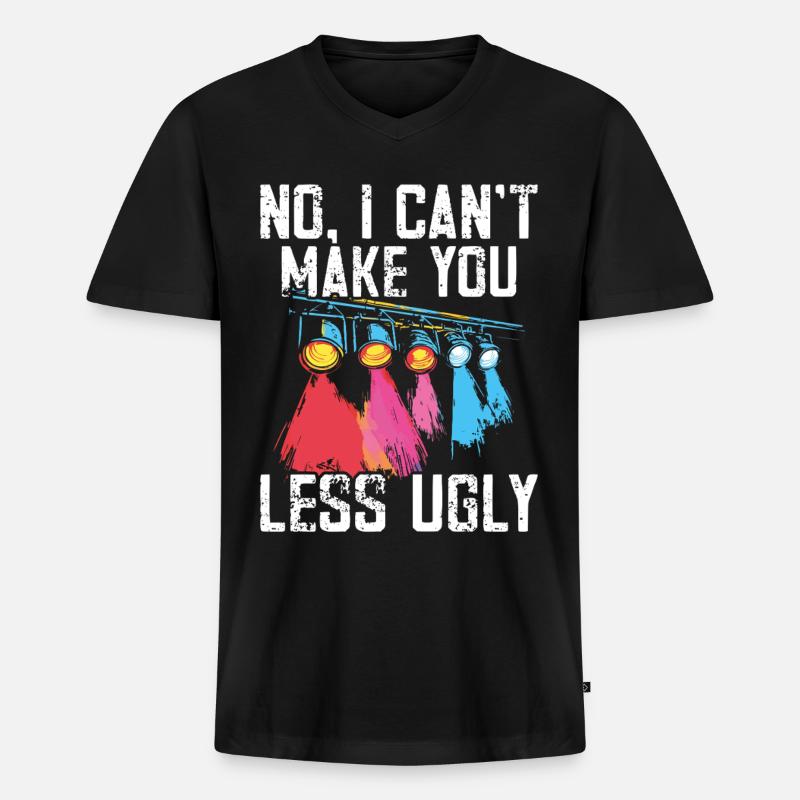 Lichttechniker Beleuchtungstechniker Lichttechnik - Männer Premium Bio T-Shirt mit V-Ausschnitt - Schwarz