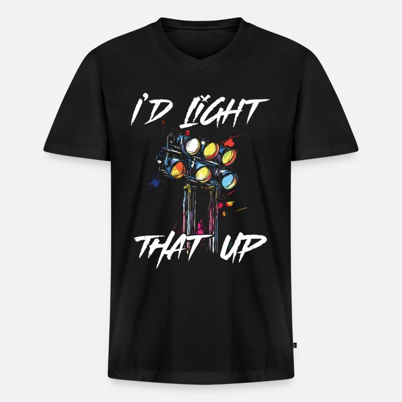 Lichttechniker Beleuchtungstechniker Lichttechnik - Männer Premium Bio T-Shirt mit V-Ausschnitt - Schwarz
