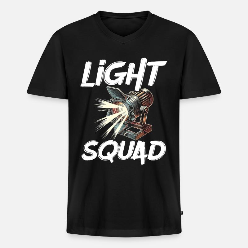 Lichttechniker Beleuchtungstechniker Lichttechnik - Männer Premium Bio T-Shirt mit V-Ausschnitt - Schwarz