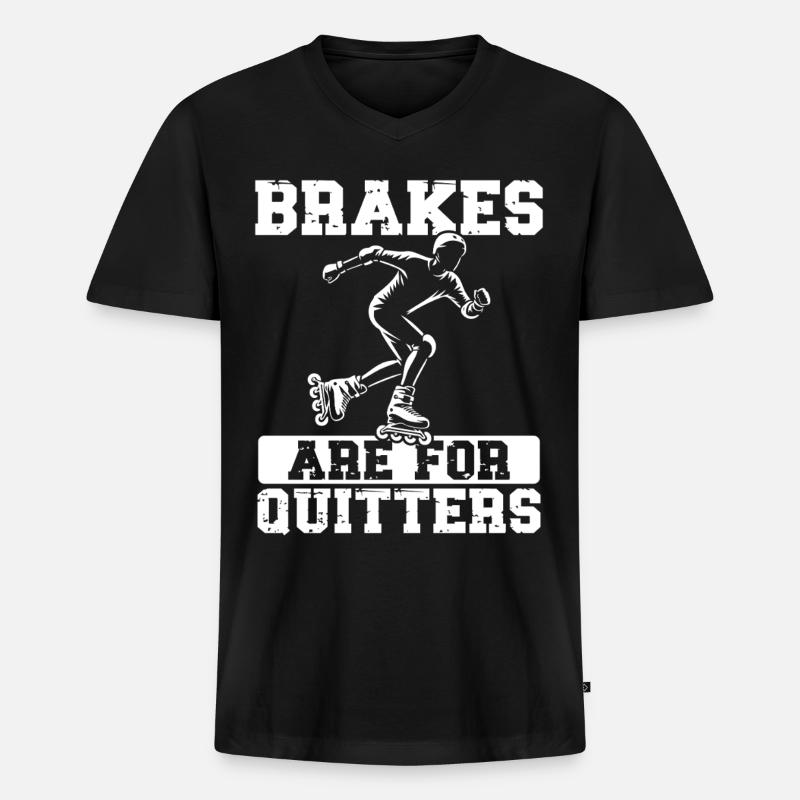 Inline Skating Rollerblading Inline Skates - Männer Premium Bio T-Shirt mit V-Ausschnitt - Schwarz