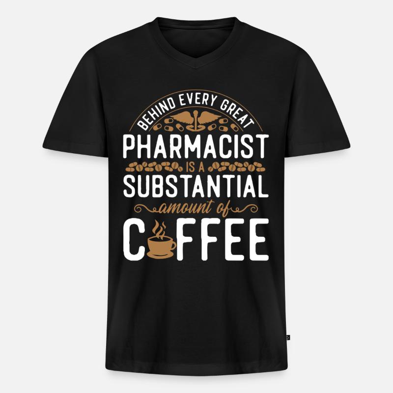Pharmacy Tech Technician - Männer Premium Bio T-Shirt mit V-Ausschnitt - Schwarz
