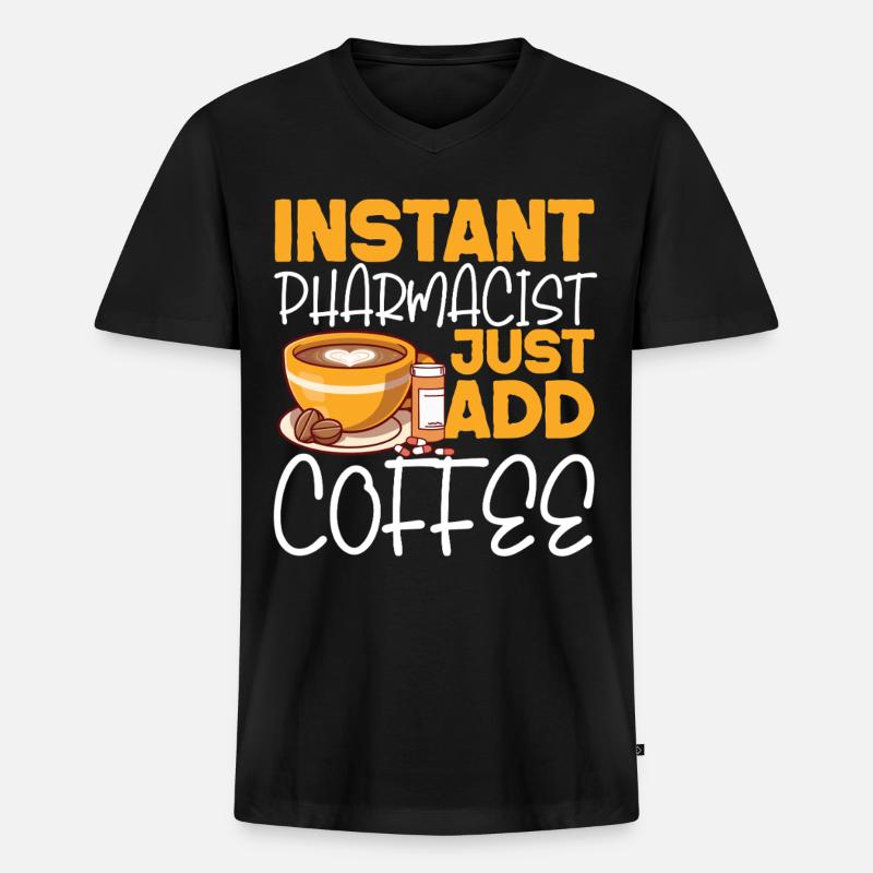 Pharmacy Tech Technician - Männer Premium Bio T-Shirt mit V-Ausschnitt - Schwarz