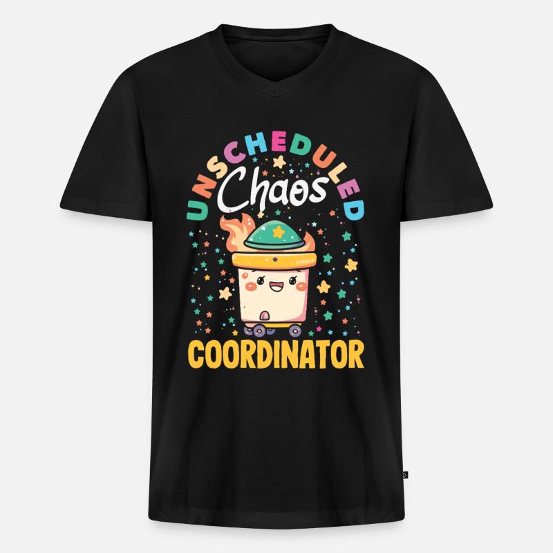 Müllcontainer Fire Response Team Leader - Männer Premium Bio T-Shirt mit V-Ausschnitt - Schwarz