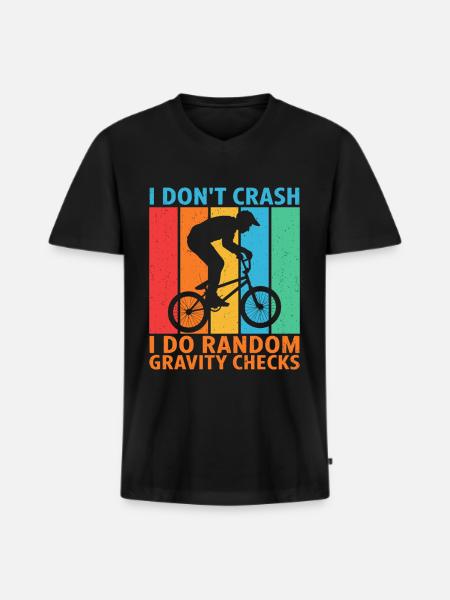 Bmx - T-shirt encolure en V Premium bio Homme - noir