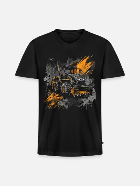 Amateurs de chargeuses compactes - T-shirt encolure en V Premium bio Homme - noir